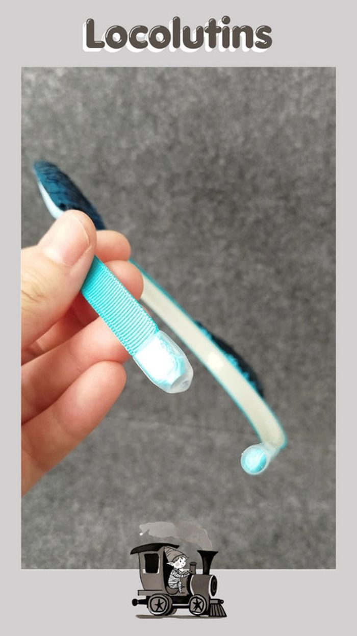 🚂 Serre-tête chat - bleu à sequins - photo numéro 5