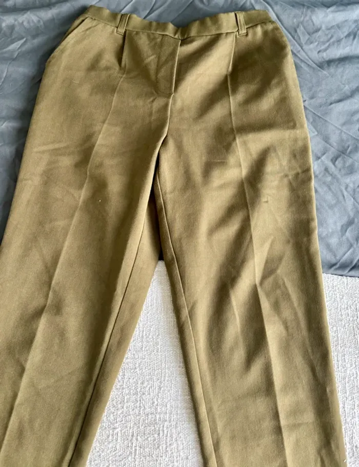 Pantalon kaki taille 36 - coupe droite ajustée - photo numéro 3