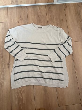 Pull rayé d’allaitement 