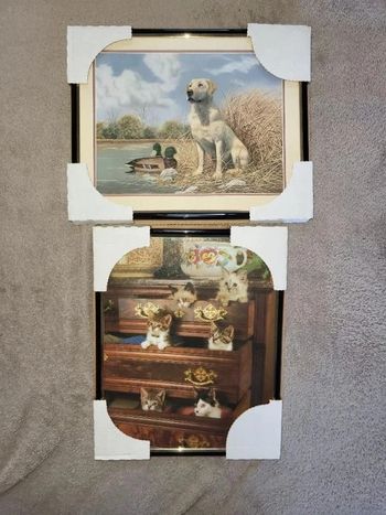 Lot de 2 illustrations d'animaux