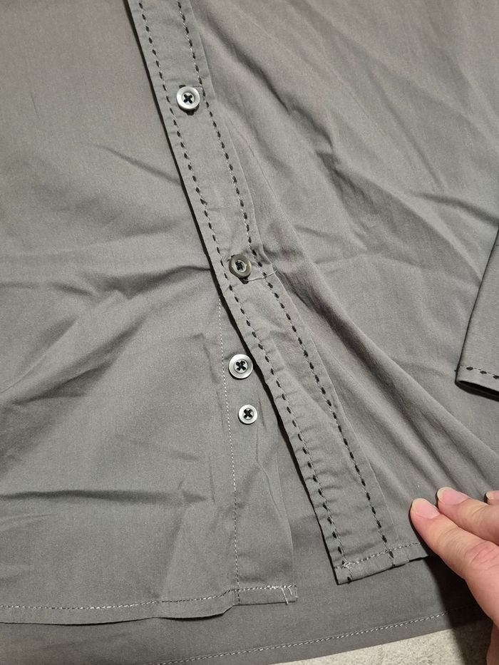 Chemise grise coupe ajustée - photo numéro 3