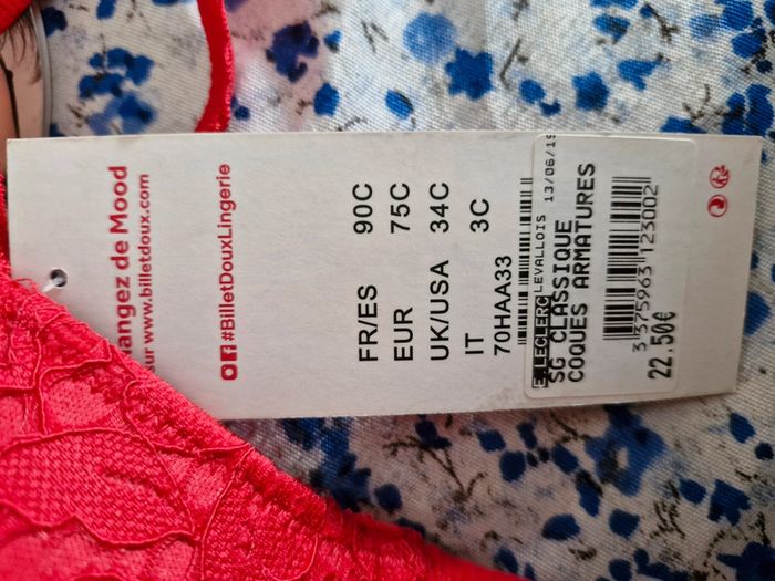 Soutien gorge neuf Billet Doux 90C - photo numéro 2