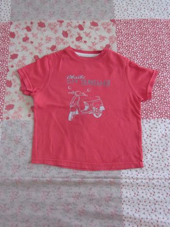 T-Shirt manches courtes rouge 18 mois