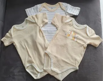 Lot 3 bodies 6 mois manches courtes