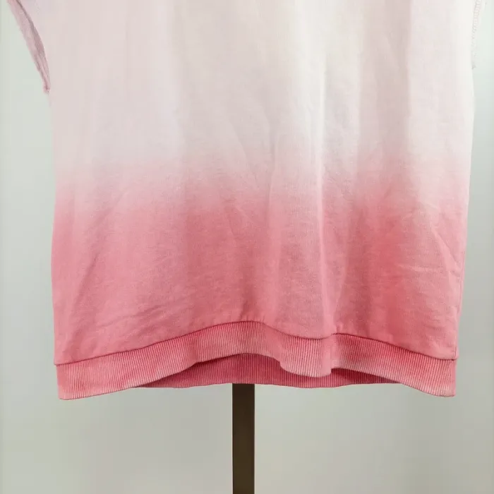 Sweat sans manches Promod rose dégradé à capuche en coton taille S neuf étiquette A1345 - photo numéro 4