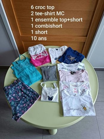 Lot divers vêtements été fille 10 ans