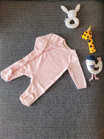 Pyjama fille 1 pièce velours 3 mois
