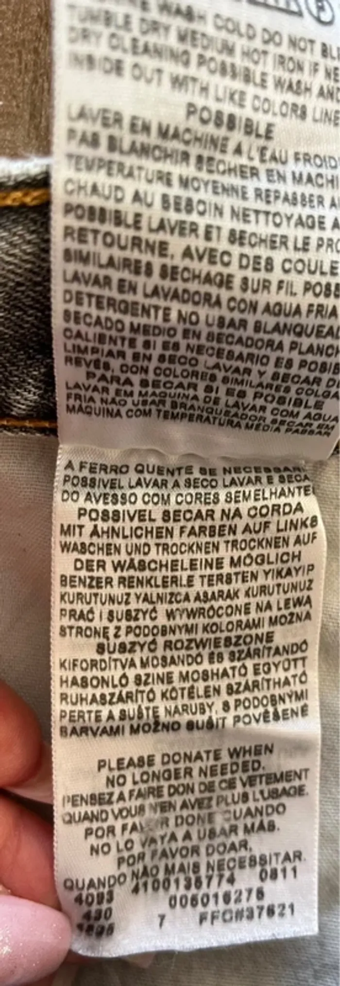 Jean/pantalon gris clair Levi's 501 pour homme, taille : W 34 L 36 (44 taille française) - photo numéro 7