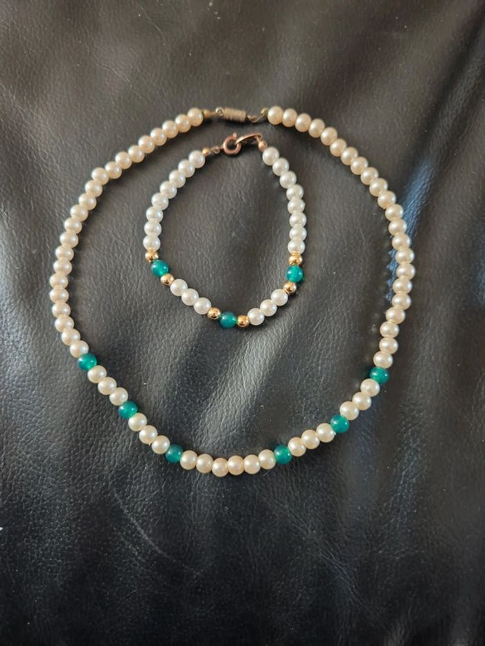 ensemble collier et bracelet de perle - photo numéro 5