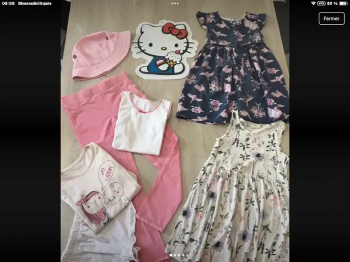 Lot vêtements fillette h et m