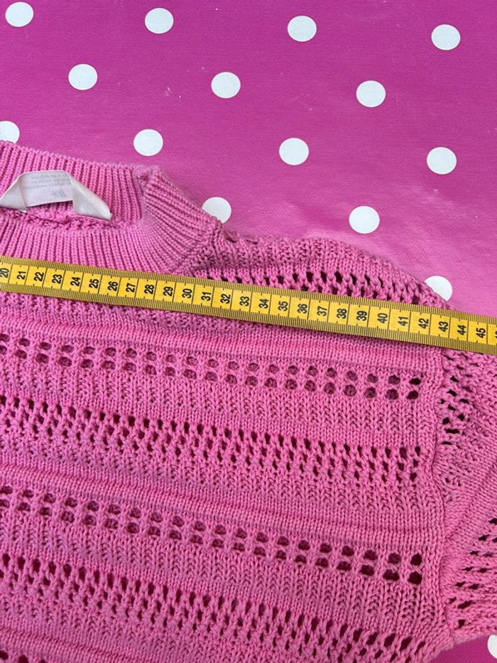 Pull été façon crochet rose fille coton - h&m 158 164 cm 12 14 ans - photo numéro 9