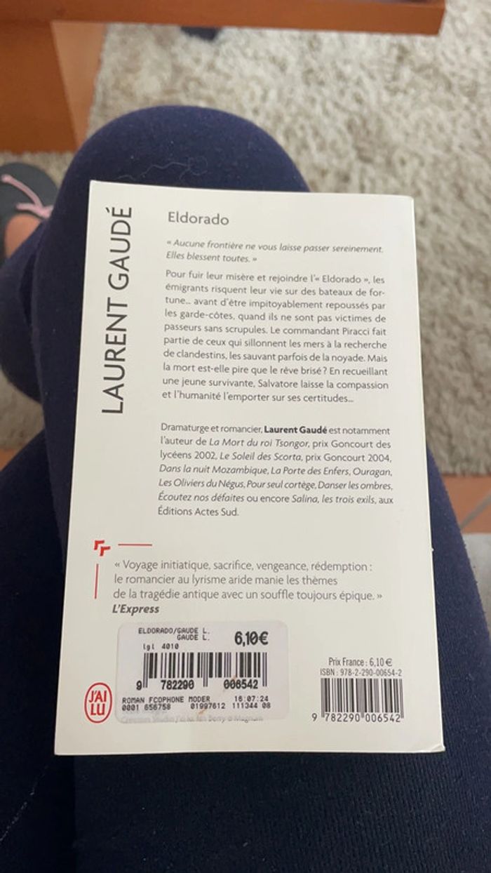 Livre Eldorado de Laurent Gaudé - photo numéro 2