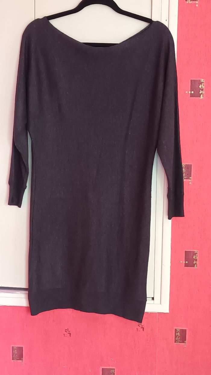 Robe pull courte avec encolure bateau - photo numéro 2