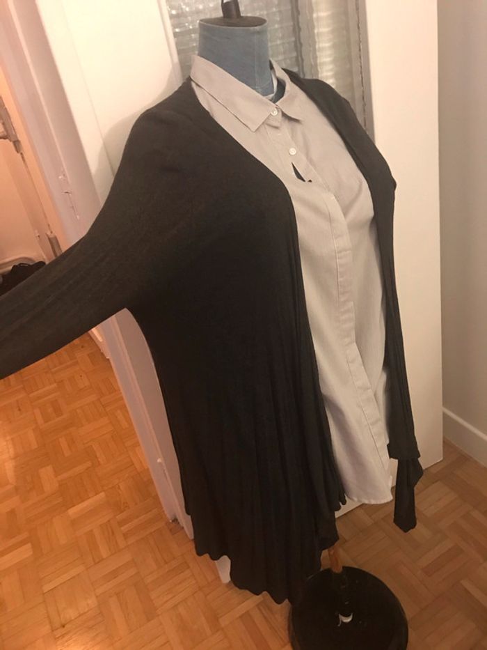 Gilet léger à pans taille xxl gris anthracite