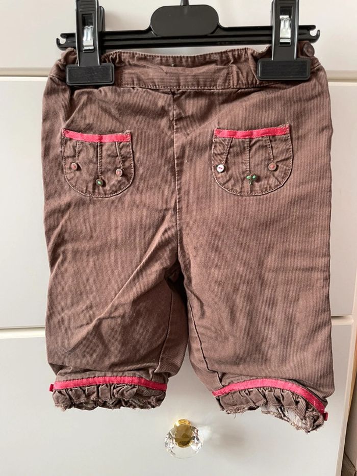 Pantalon hiver velour bébé fille 9 mois