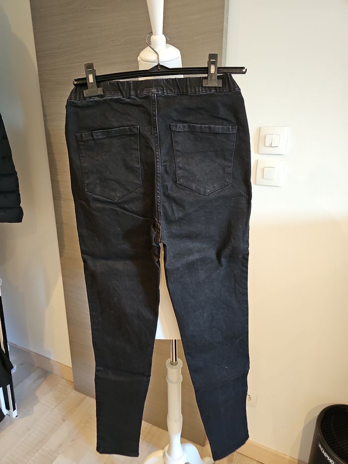 pantalon noir femme kiabi taille 38 neuf taille élastique - photo numéro 2