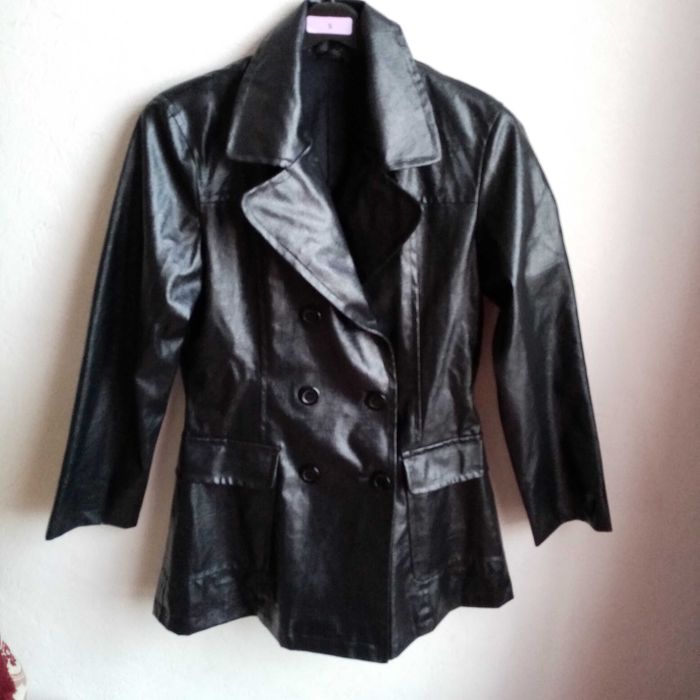 Veste en simili cuir noir femme 🖤🎀