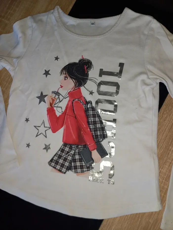 Pull blanc fille 10ans - photo numéro 4