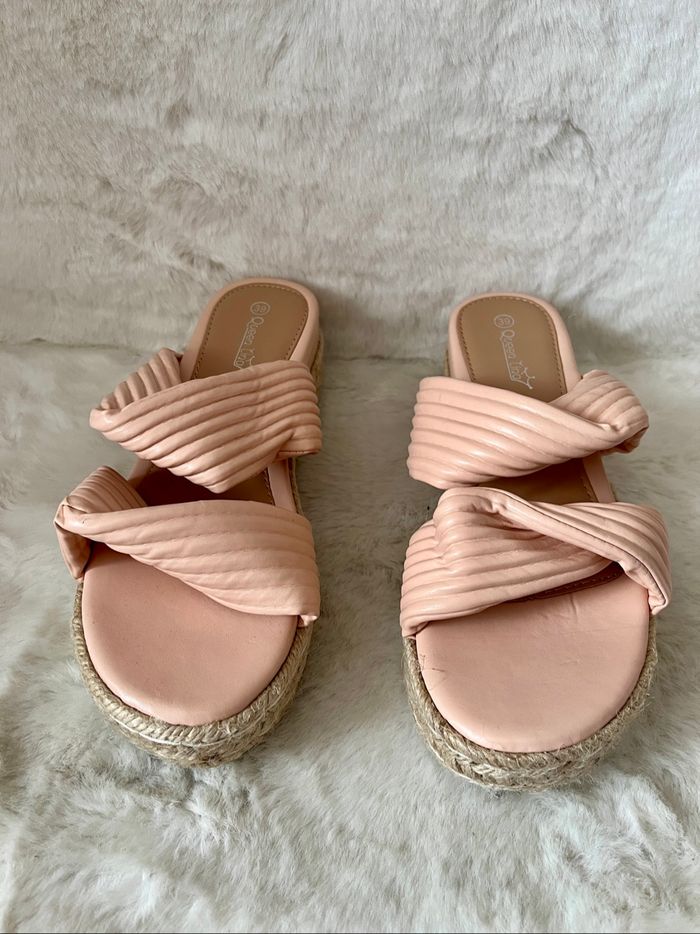 Sandales, claquettes beiges rosées 39 - photo numéro 3