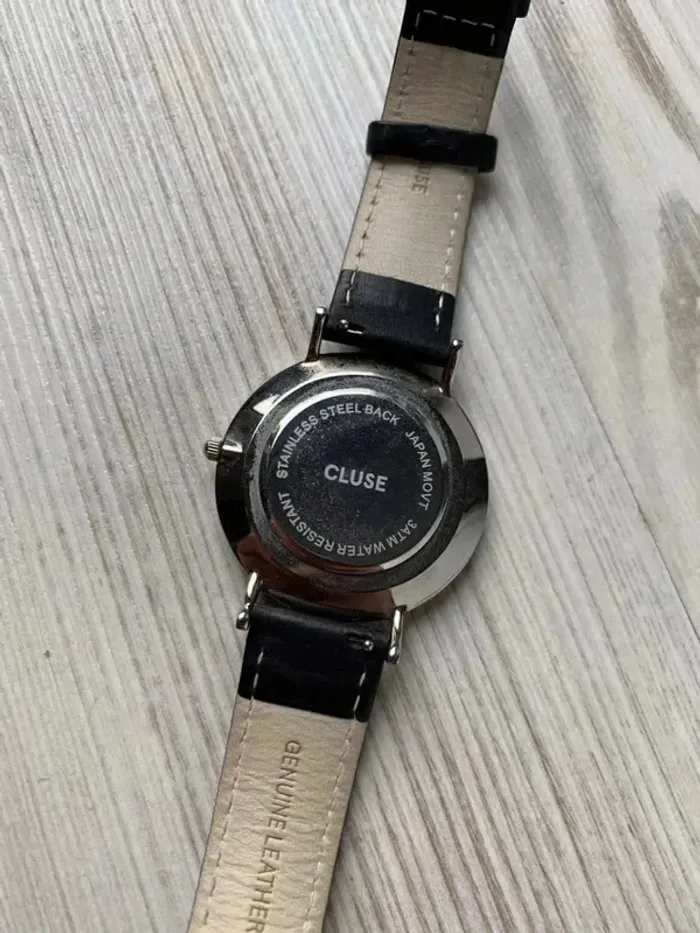 Montre Cluse en cuir noir pour femme - photo numéro 5