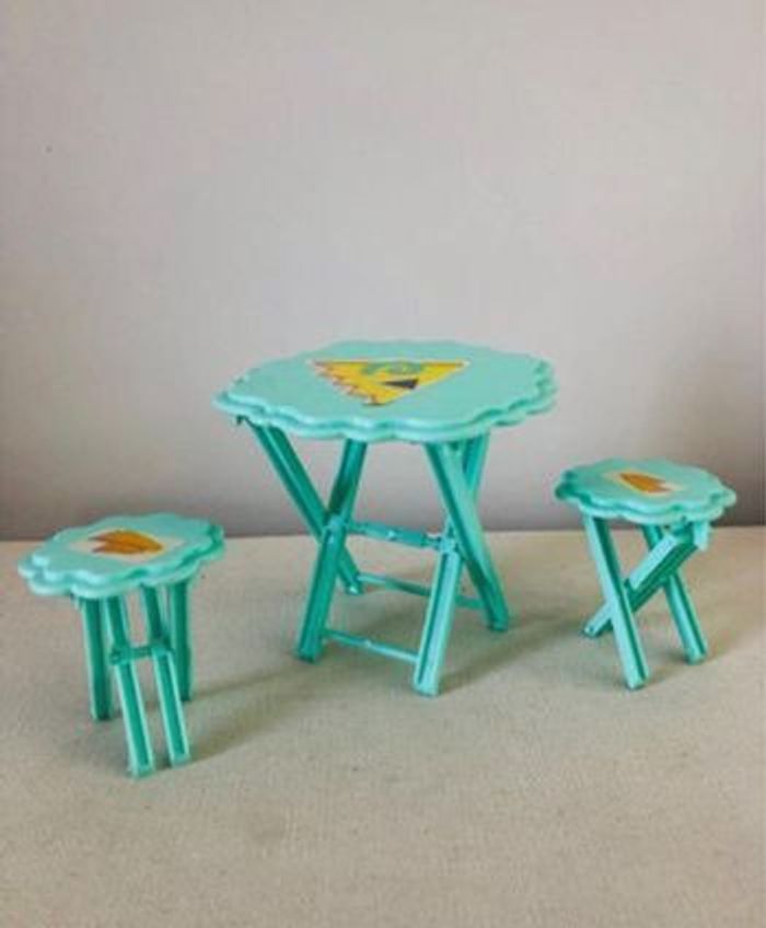 Ensemble chaises et table barbie boutique magasin - photo numéro 3