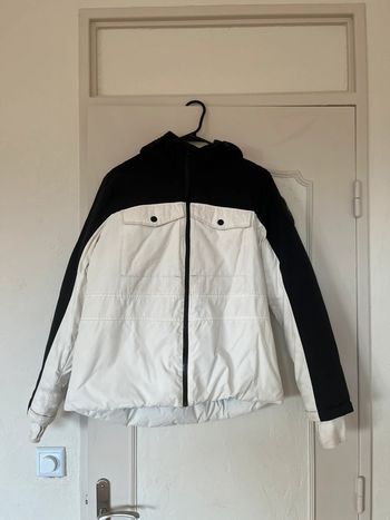 Manteau de ski technique pajar Canada chaud femme noir blanc #EmmaLilleS36