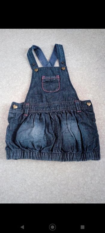 Robe salopette en jean délavée neuve