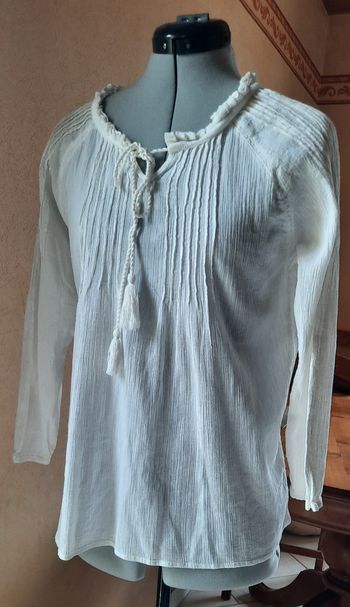Blouse blanche Monoprix, taille 40/L