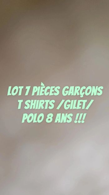 Lot garçons 8 ans