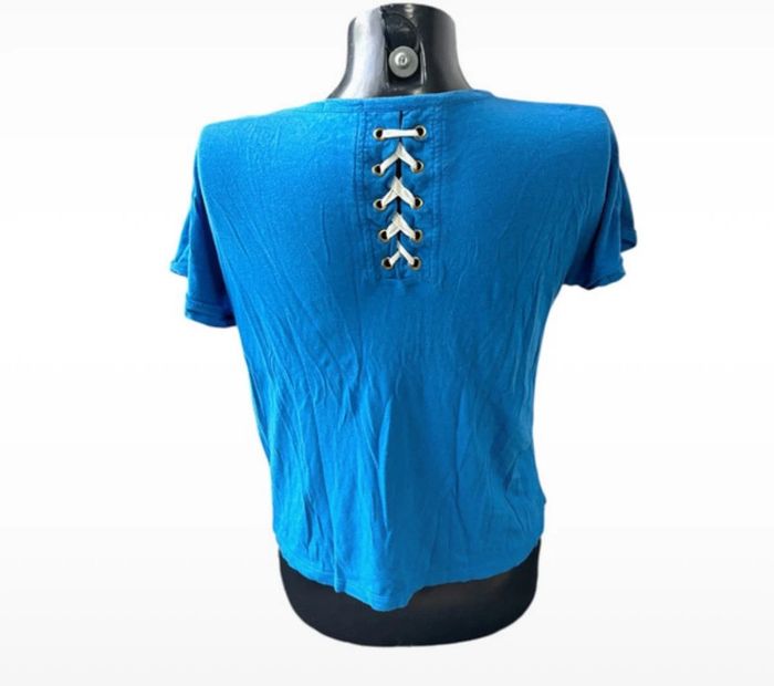 T-shirt bleu Sunset Time to Chill Taille 36 - photo numéro 3