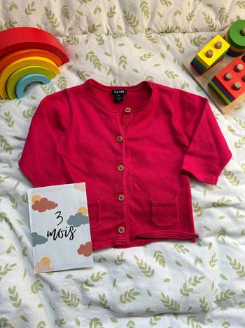 gilet léger rose 3 mois kiabi
