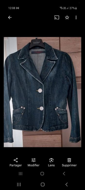 Veste en jeans " les petites bombës "