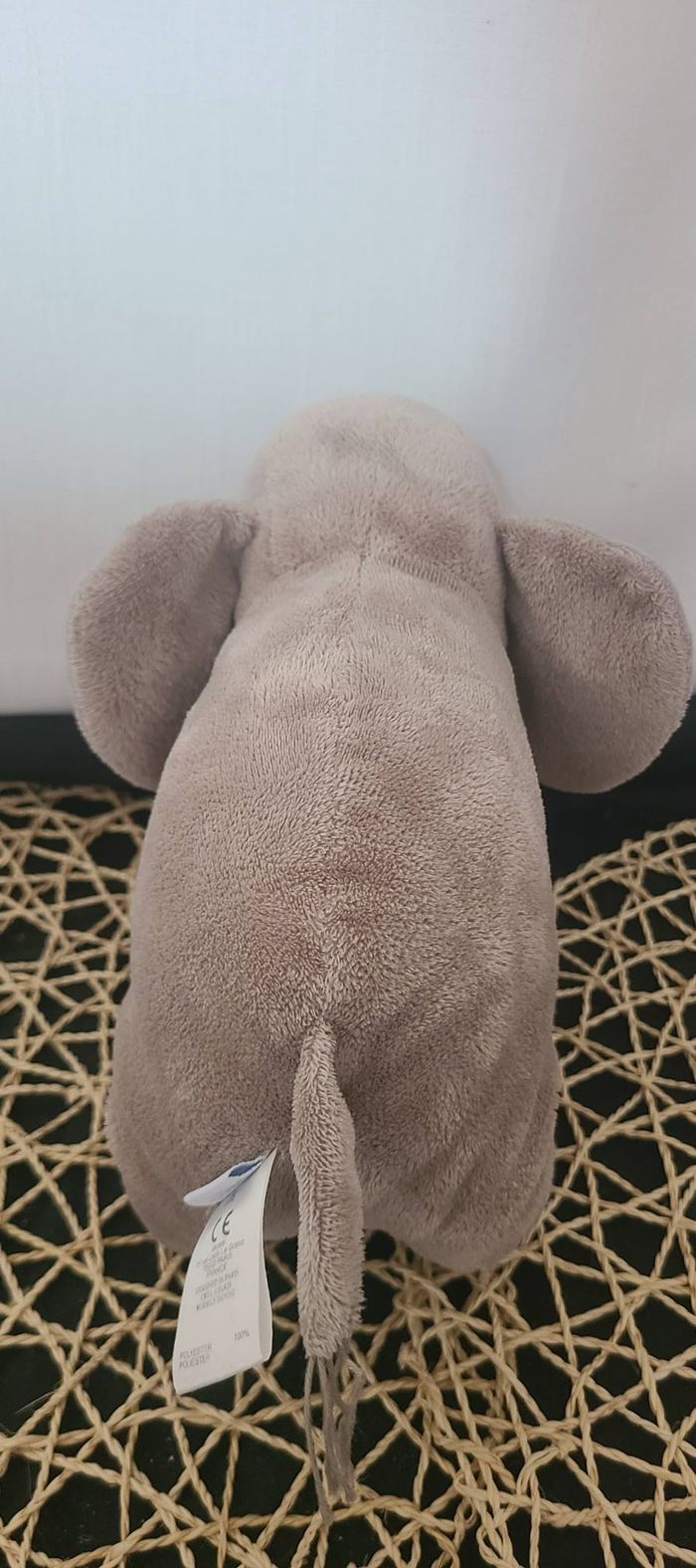 Peluche éléphant JACADI Un voyage en Afrique gris - photo numéro 4