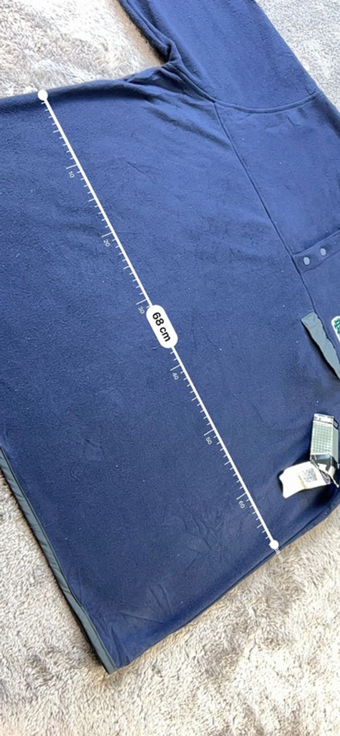 Pull polaire universitaire Notre-Dame Russell bleu marine avec logo brodé – Taille XXL - photo numéro 4