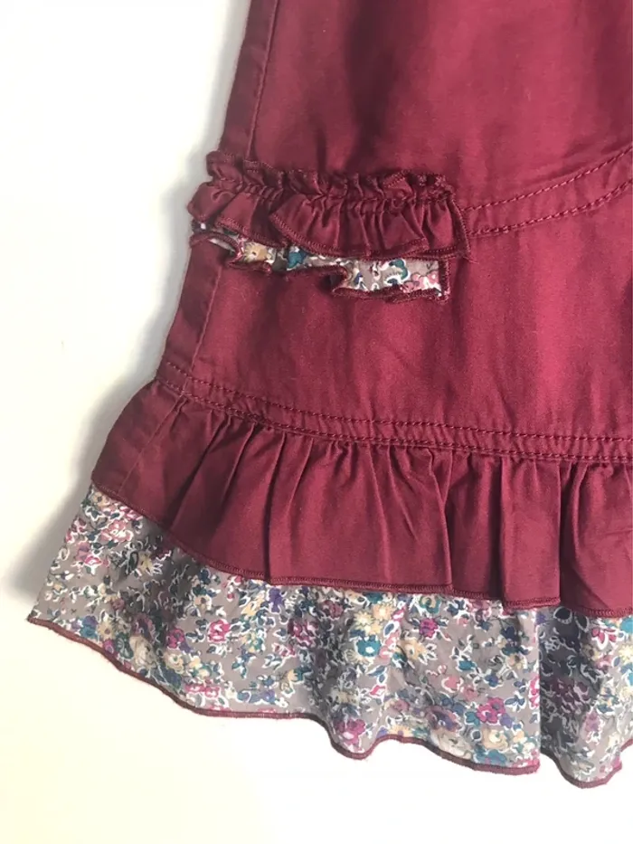 Jupe 10 ans bordeaux à volants - photo numéro 5