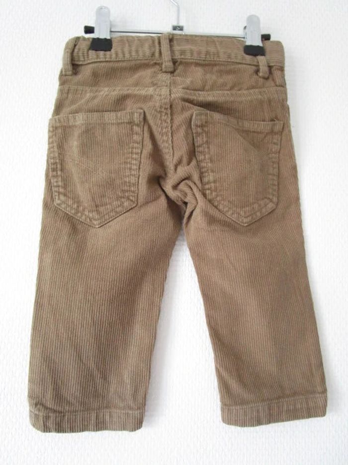 Pantalon beige velours Benetton 12 mois TBE - photo numéro 4