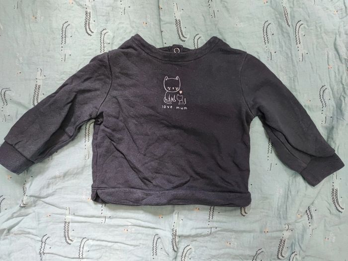 Pull chat love mum T.18 mois