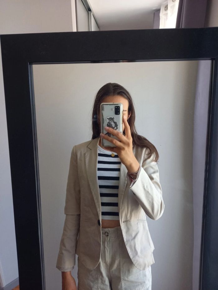 Veste de costume/blazer beige etam