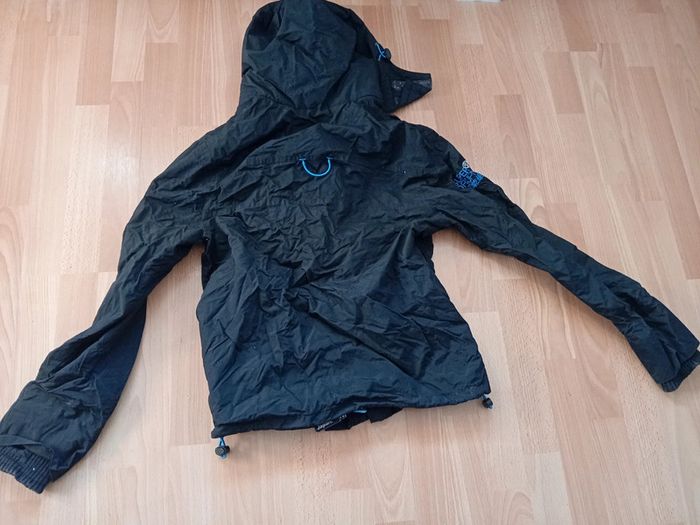 Très joli manteau Superdry noir et bleu taille M - photo numéro 3