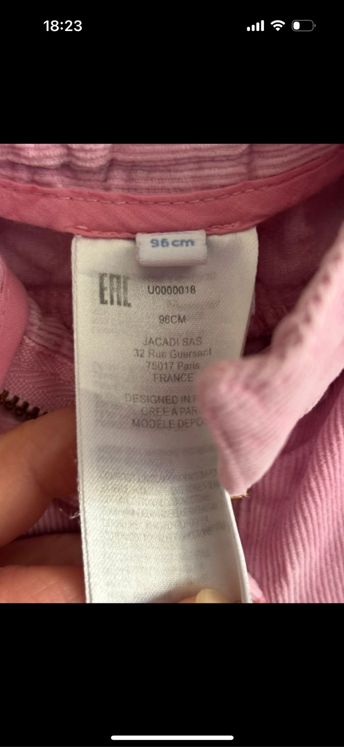 Pantalon velours Jacadi taille 3 ans - photo numéro 4