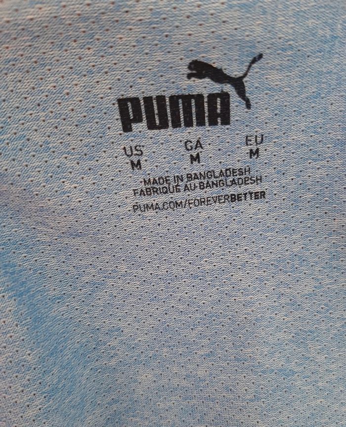 Haut de sport Puma bleu clair taille M - photo numéro 3