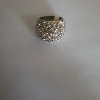 Sublime bague strass et rhodium neuve