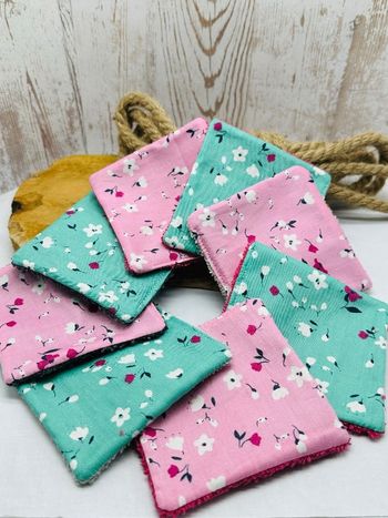 Lingettes lavable zéro déchet lot de 8- Ateliersdisa