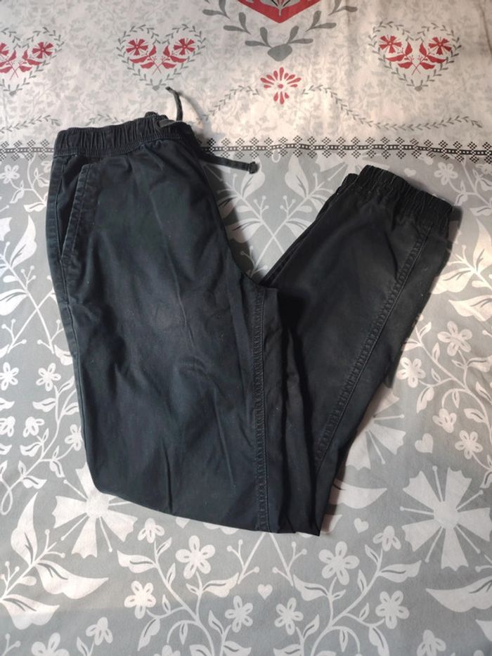 Pantalon cargo noir à élastique homme taille xs kiabi - photo numéro 5