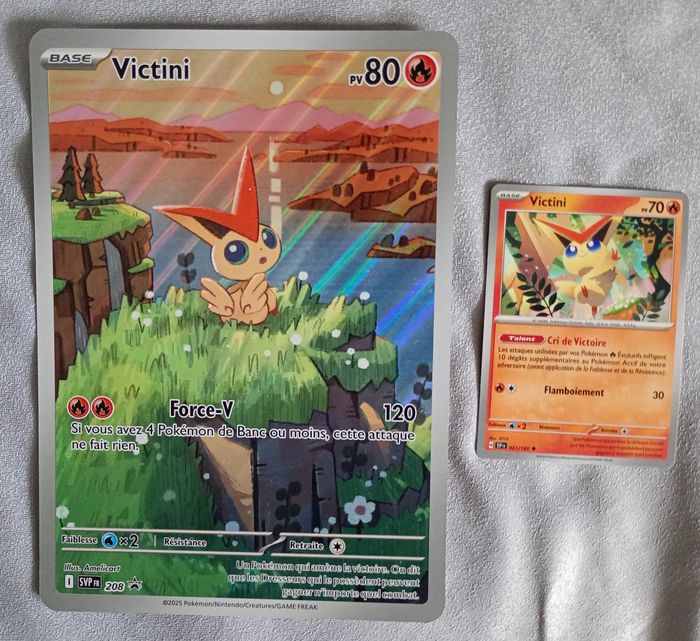 Carte pokémon Jumbo Victini 208 + 1 magazine avec 1 petit poster dedans. Fr - photo numéro 2