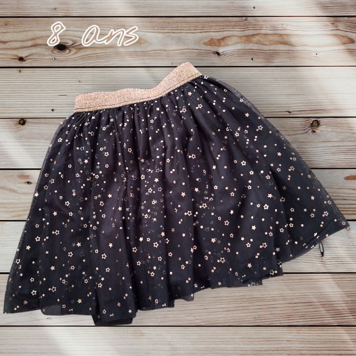 🌌✨ Jupe noire étoilée – Taille 8 ans ✨🌌