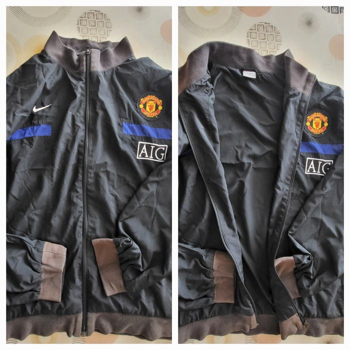 Nike Veste Survêtement TXL/188CM-FAN du Club Manchester United AIG- Noire - Vintage 2007/2009 - photo numéro 10