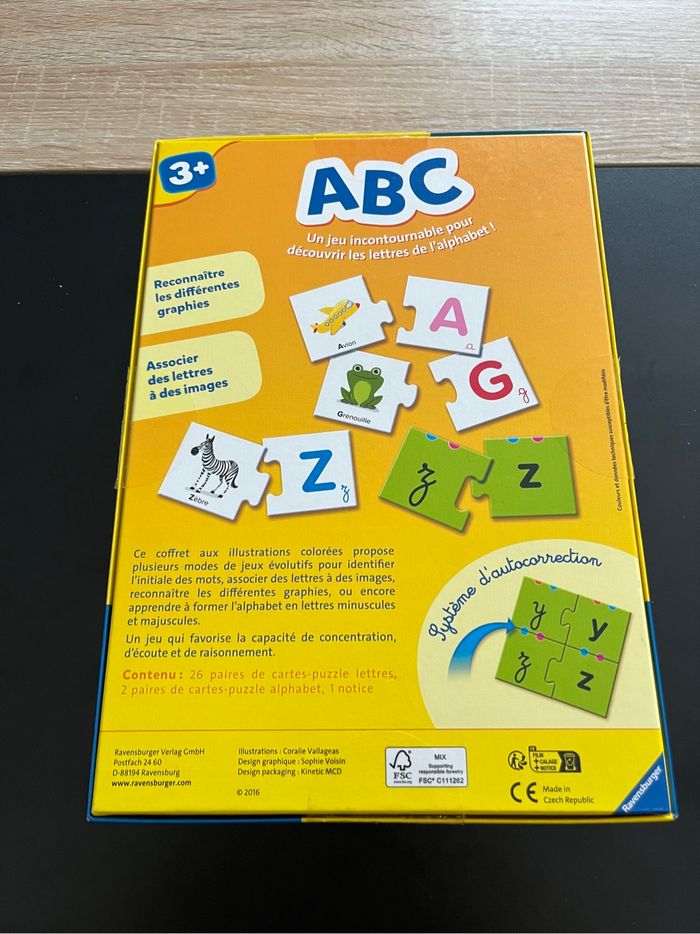 Jeu de société puzzle ravensburger dès 3 ans alphabet - photo numéro 2