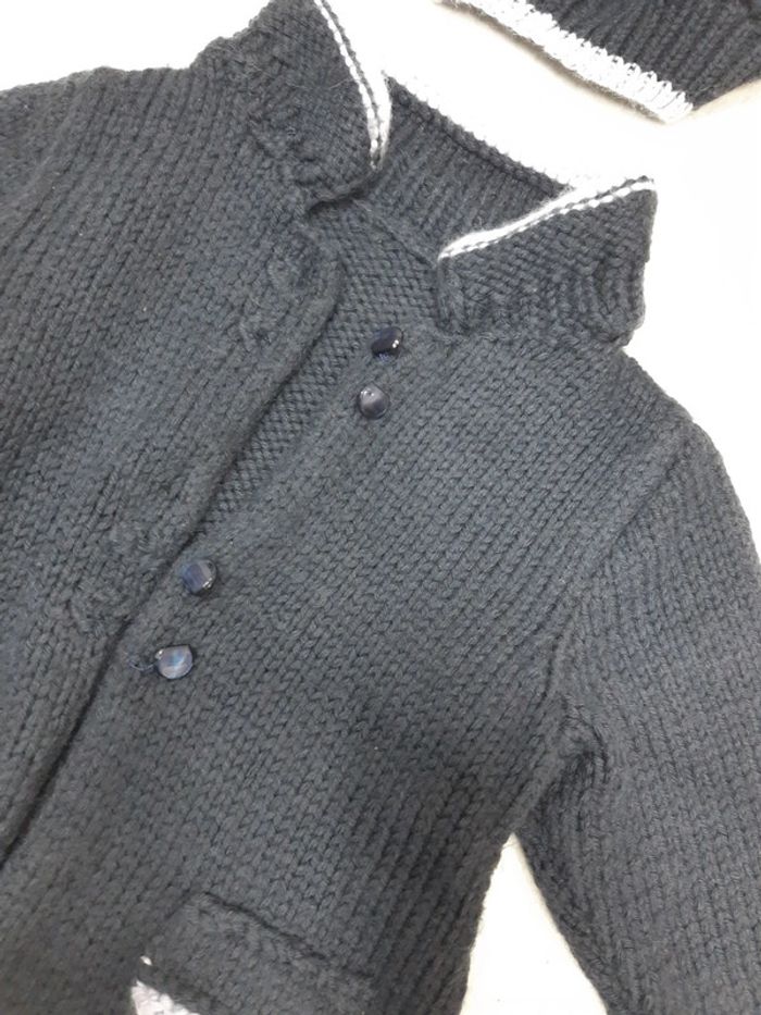 Ensemble gilet en maille et bonnet - photo numéro 3