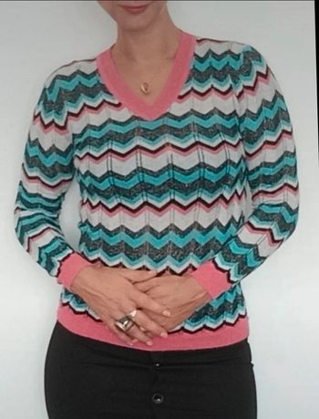 Pull fin coloré pailleté taille 36